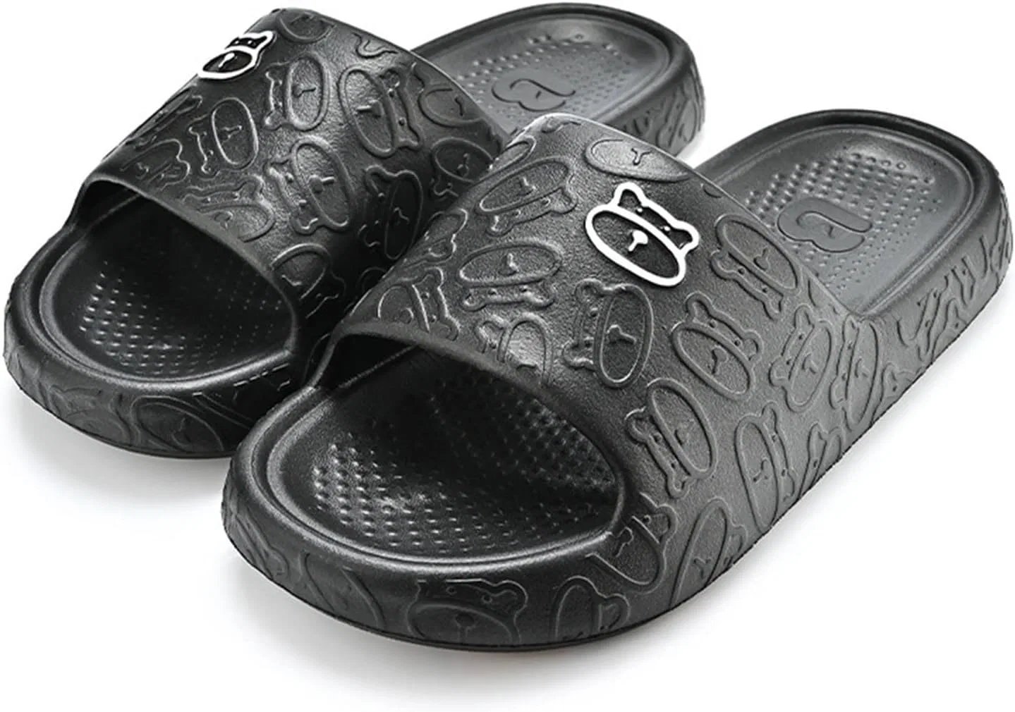 Badelatschen Herren Badeschuhe Тапочки мужские Duschschuhe Latschen Sommer Badeschuhe-Herren Schlapfen Badeschlappen Sandalen Mädchen Sport- & Outdoorsandalen Hausschuhe RYTEJFES, Schwarz — фото 2