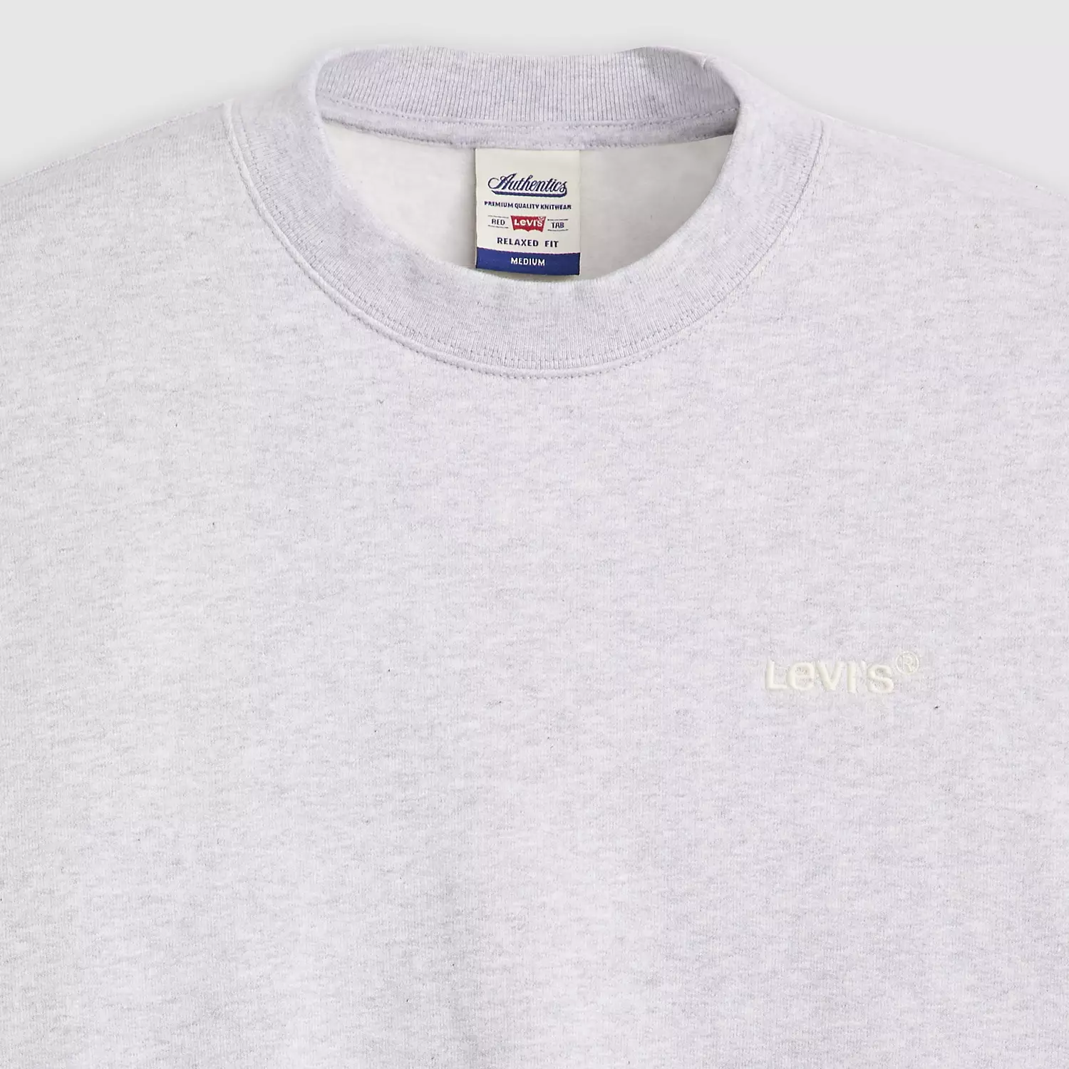 Свитшот Levi's Authentic Crewneck Garment Dye, светло-серый — фото 2