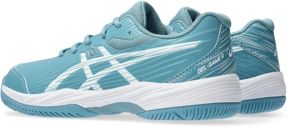 Детские кроссовки Gel-Game 9 Gs унисекс ASICS, серый синий — фото 4