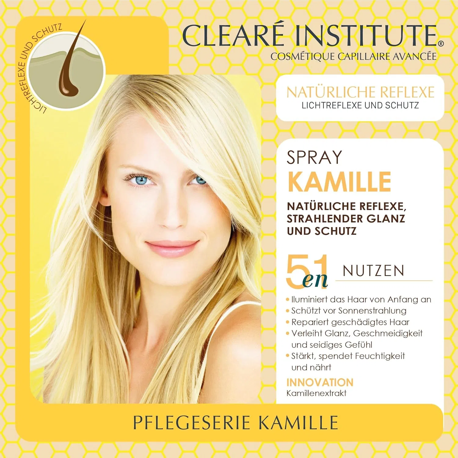 Спрей для блеска волос с ромашкой Clearé Institute, 125 мл Clearé Institute — фото 2