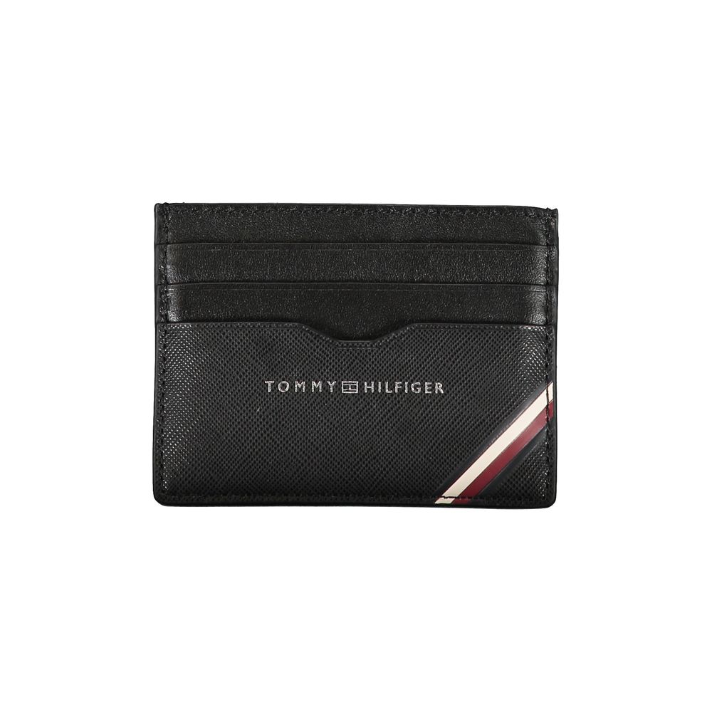 

Черный кожаный мужской кошелек Tommy Hilfiger