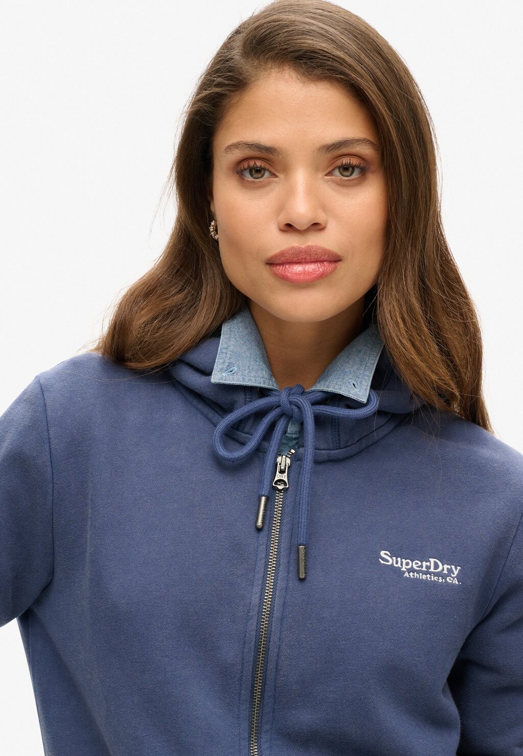

Толстовка на молнии ESSENTIAL LOGO Superdry, синий