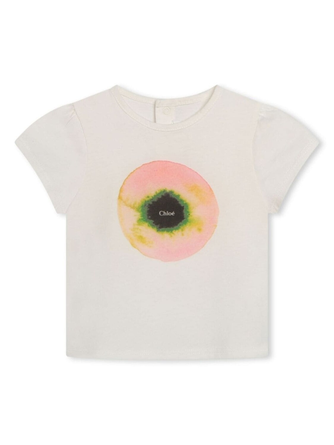 Chloé Kids комплект из органического хлопка с логотипом, розовый — фото 3