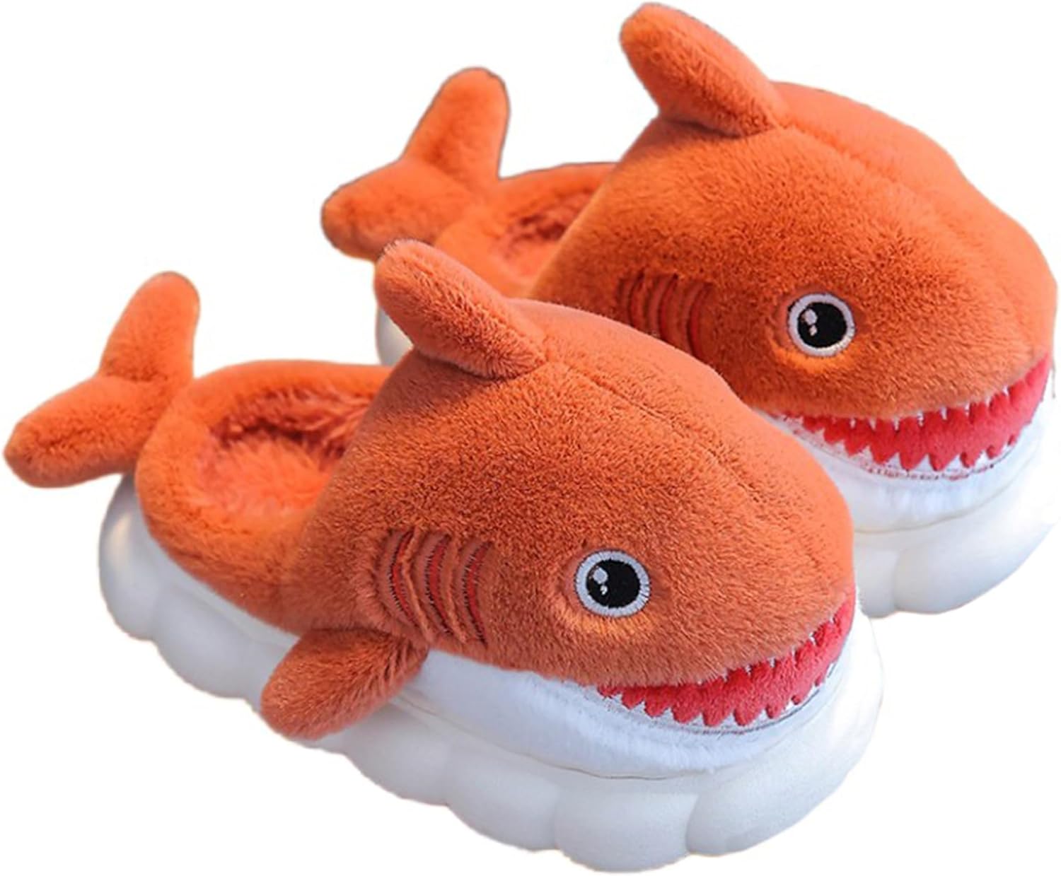 

Тапочки YILANLAN в виде акулы, тапочки-животные для женщин и мужчин, уютные плюшевые домашние тапочки, теплые зимние тапочки, хлопковые тапочки, оранжевый