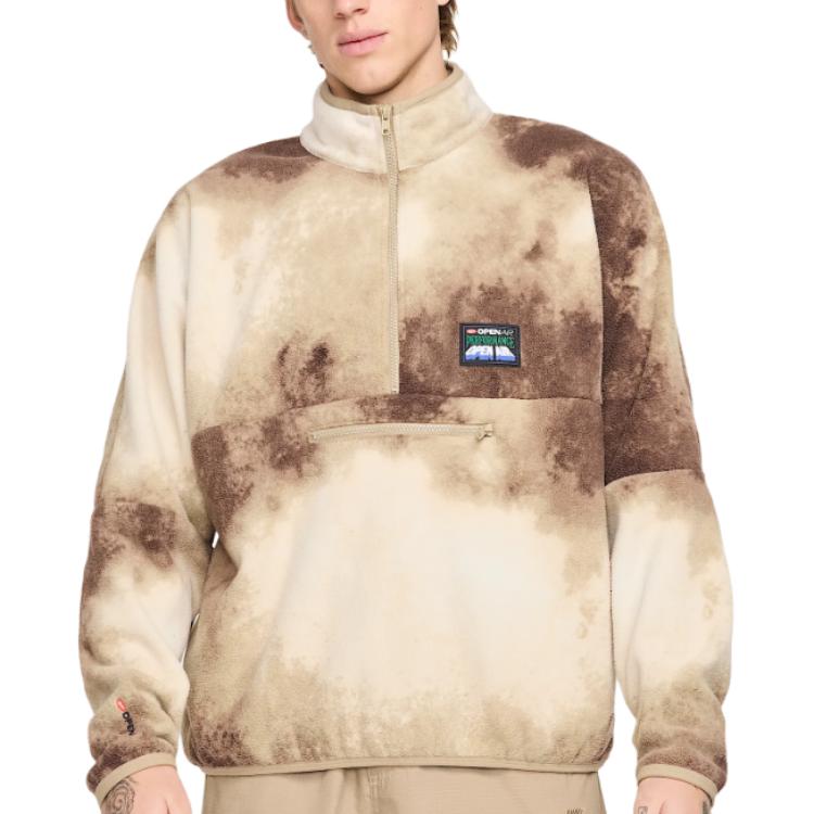 

Клубная мужская толстовка с молнией до половины и длинными рукавами Nike, хаки