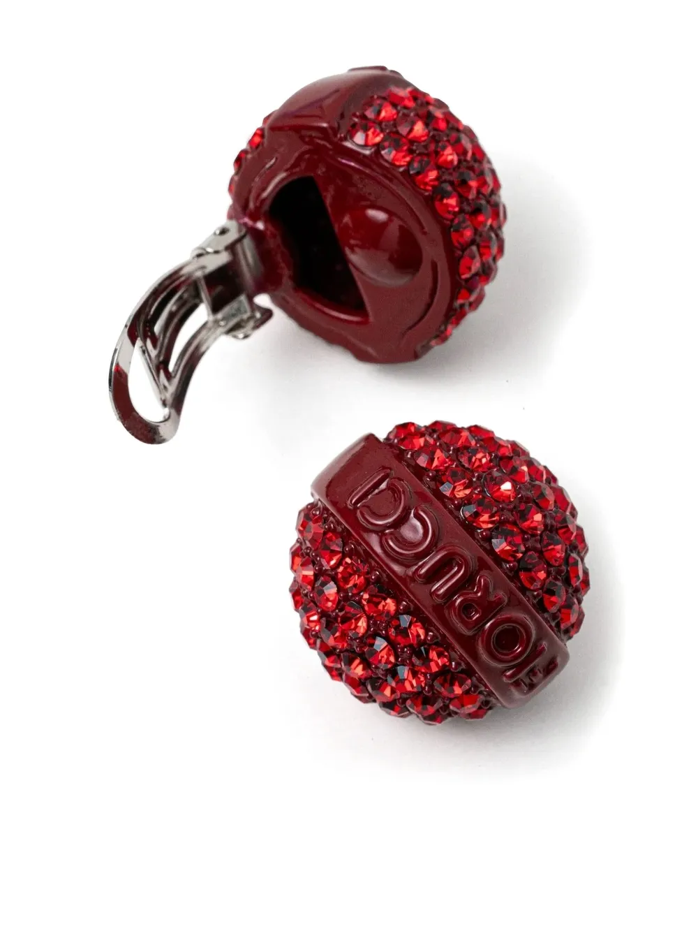 

Серьги-клипсы с кристаллами Fiorucci, красный