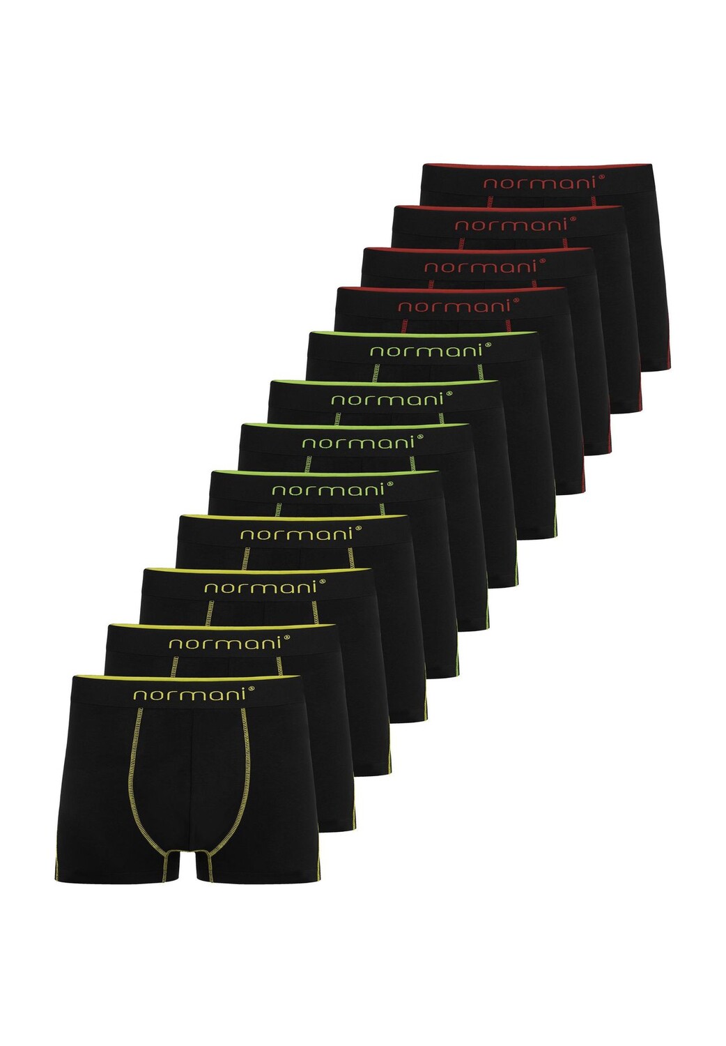 

12 мужских хлопковых боксеров normani, цвет Gelb Rot