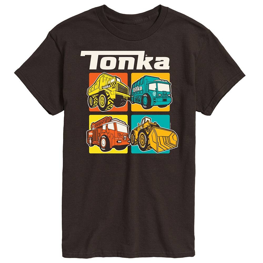 

Мужская футболка тонка с рисунком в сетку Tonka, цвет Dark Brown