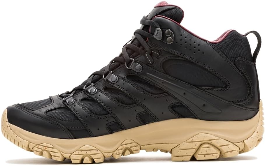 Мужские ботинки Merrell Moab 3 Luxe Leather Mid водонепроницаемые, черный — фото 2