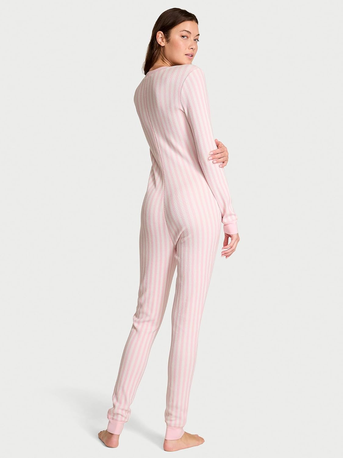 Термокомбинезон с длинными рукавами Victoria's Secret, одежда для сна для женщин (XS-XXL), Pretty Blossom Stripe — фото 3