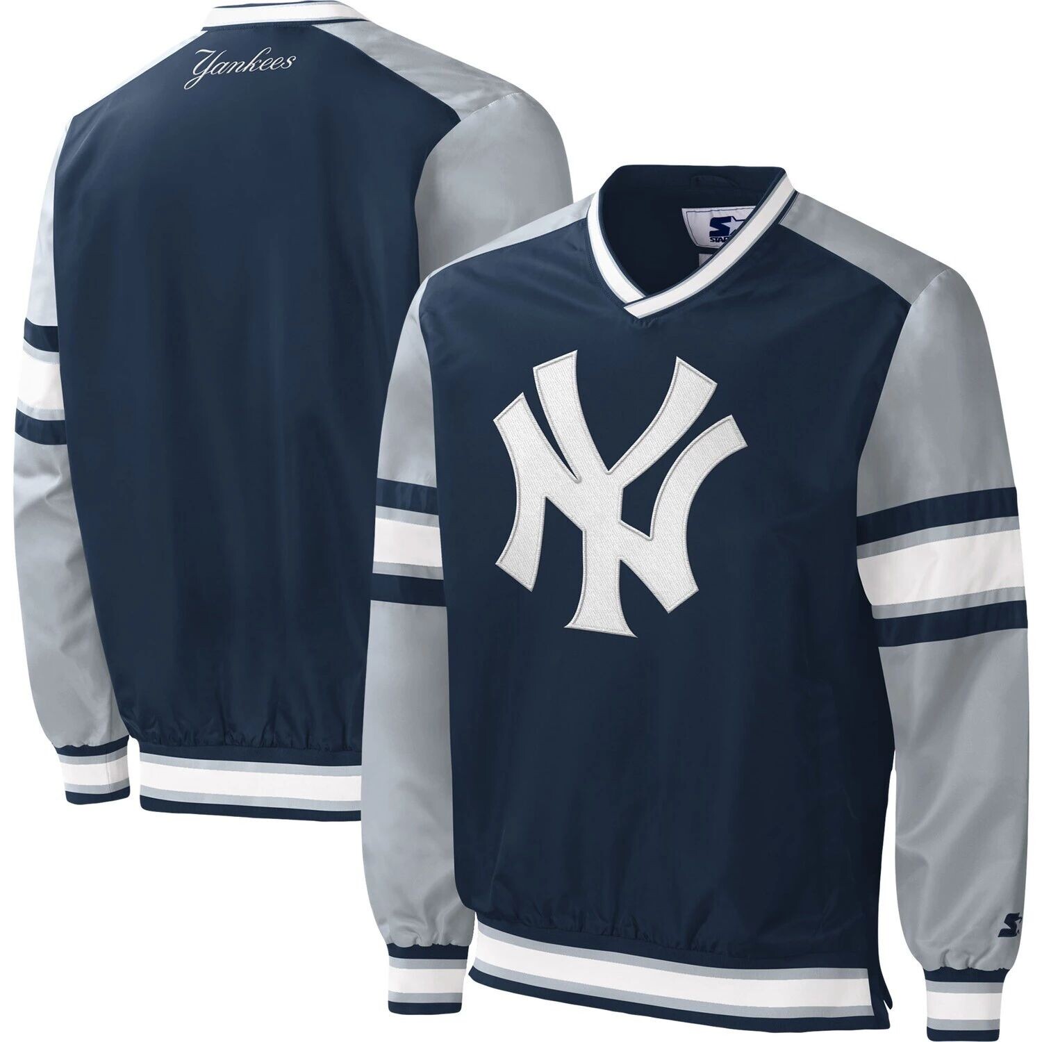 

Мужской темно-синий пуловер New York Yankees Yardline, ветровка Starter