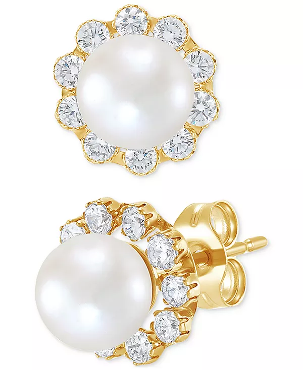 

Серьги-Гвоздики с камнями, соответствующими знаку зодиака, из 14-каратного или 14-каратного белого золота Macy'S, pearl