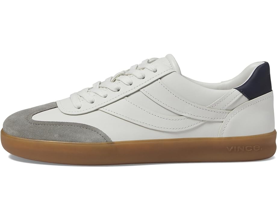 Кроссовки Vince Oasis-M Lace-Up Retro Sneakers, цвет Chalk White Leather — фото 4