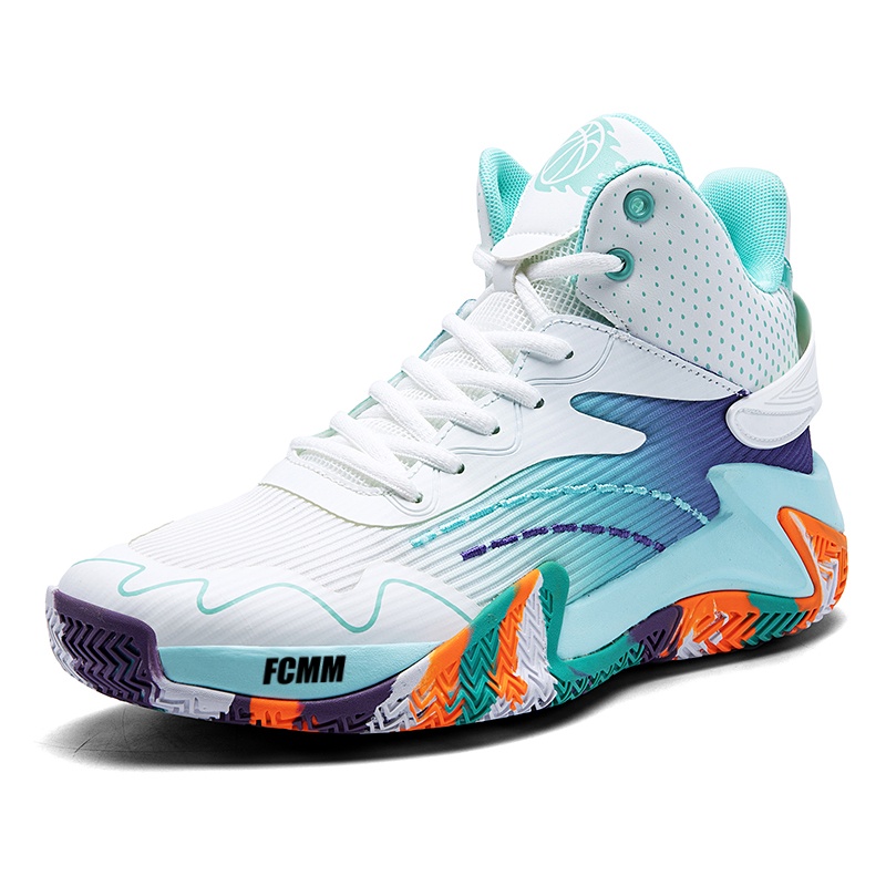 

Противоскользящие и дышащие баскетбольные кроссовки для детей FCMM, белый