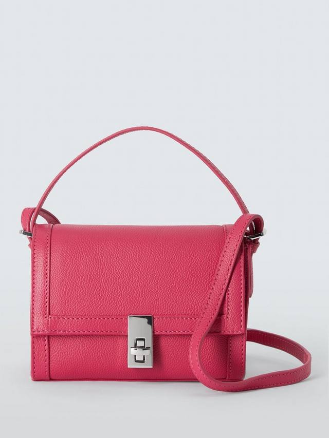 

Мини-откидная кожаная сумка для захвата John Lewis, цвет Barberry Pink