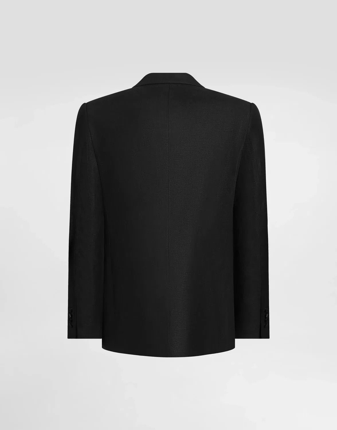 Однобортный костюм из льняного полотна DOLCE & GABBANA, черный — фото 2