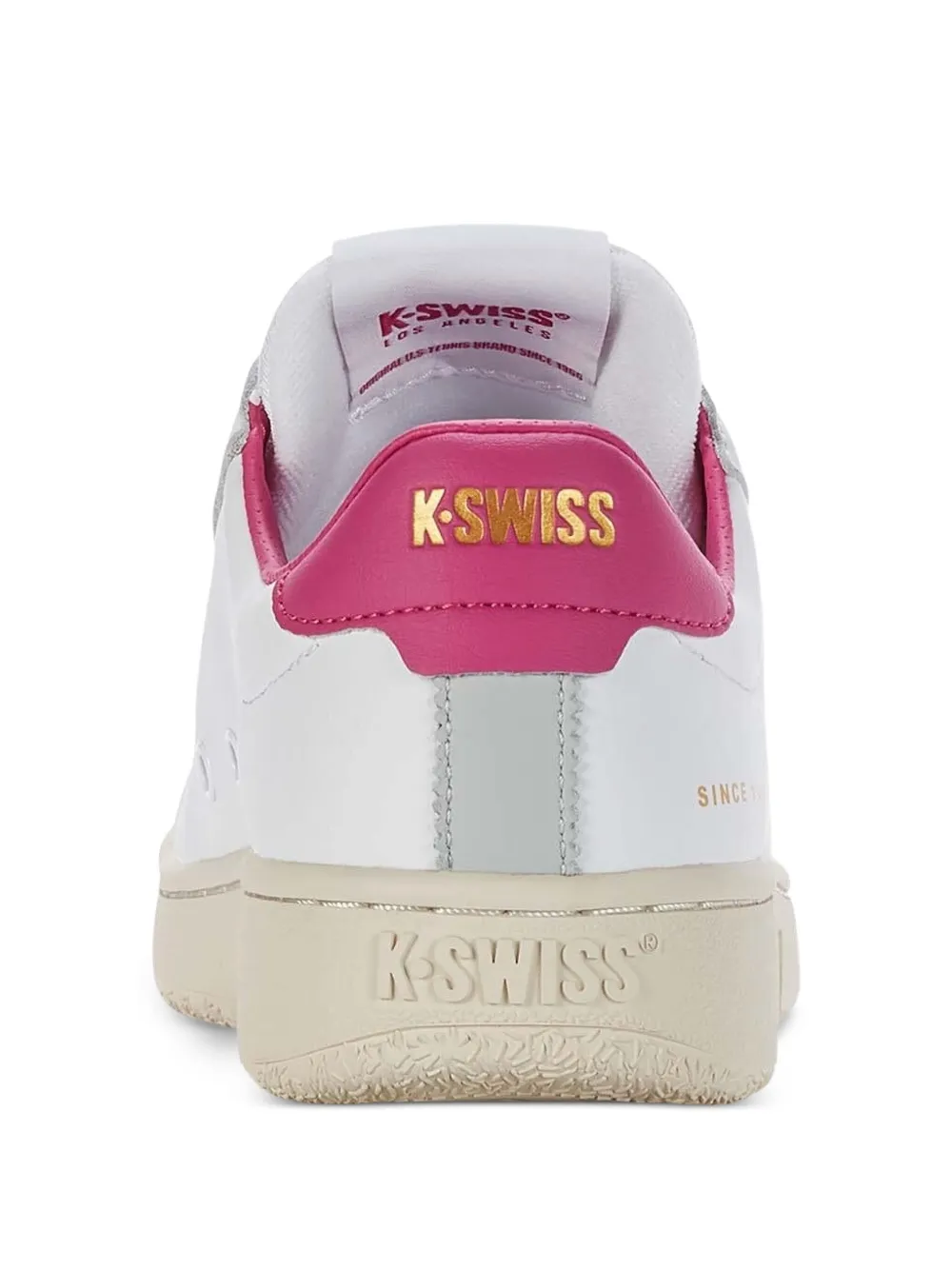 Низкие кеды со шнуровкой и кожаными вставками K-Swiss, белый — фото 3