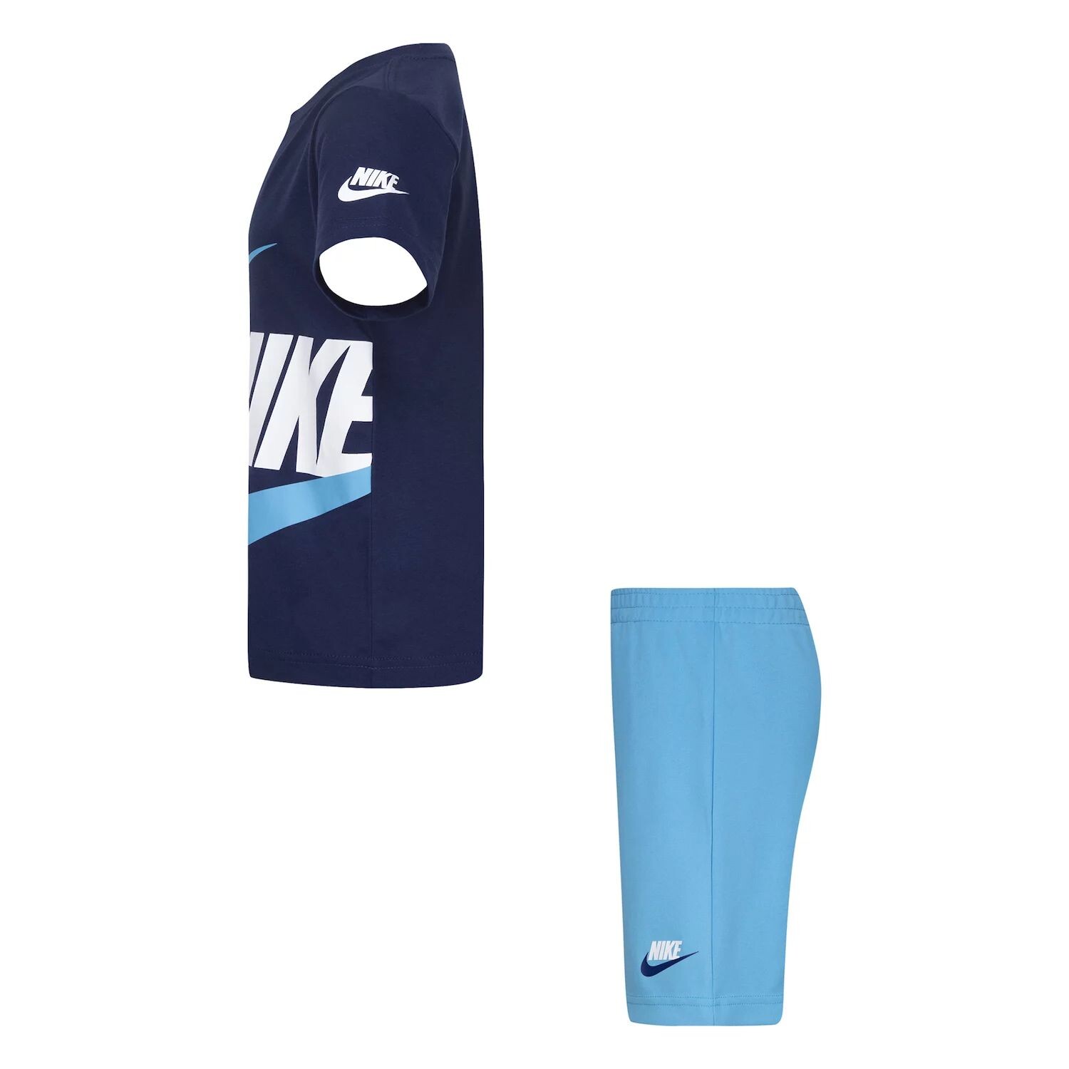 Комплект футболки Nike с большим двойным логотипом и шорт с логотипом для мальчиков 4–7 лет Nike — фото 2