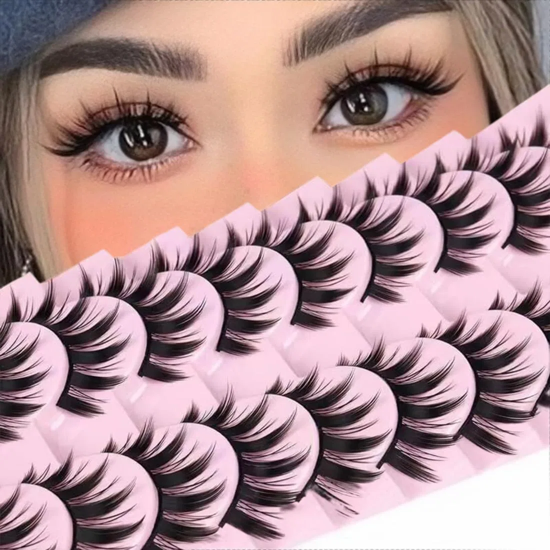 Накладные ресницы Manga Lashes Natural Look, 10 пар Sivzumo, B