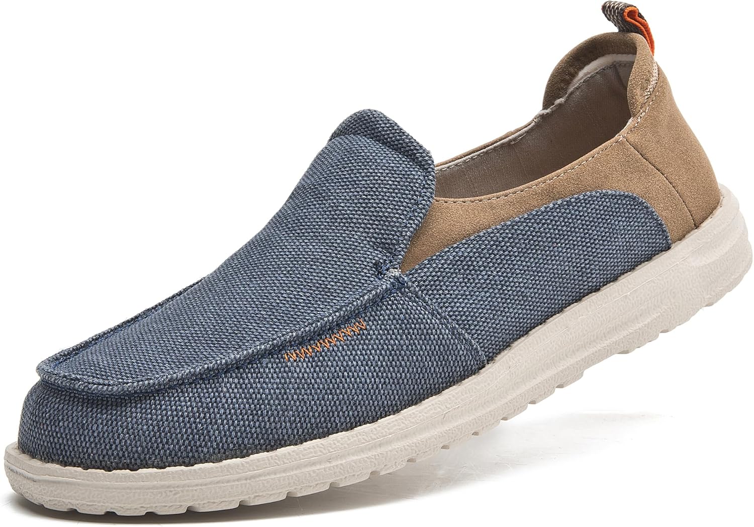 

Мужские канвасовые слипоны Повседневные Лоферы Без застежек Дышащие Эластичные Легкая ходьба Легкие Мягкие Мокасины Clowse, темно-синий