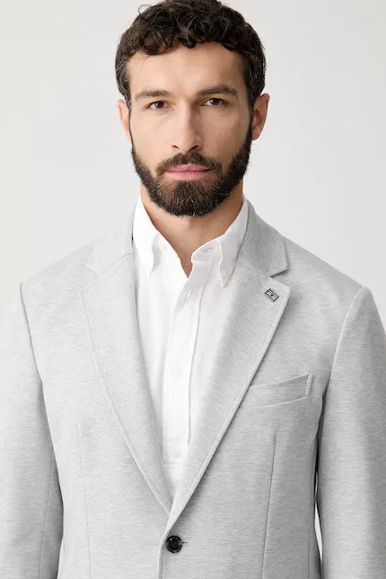 Пиджак из джерси slim fit Tommy Hilfiger, серый — фото 4