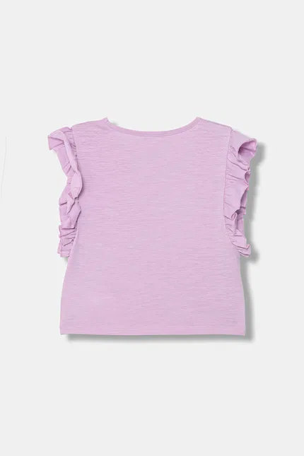 Футболка с коротким рукавом с принтом United Colors of Benetton, фиолетовый — фото 2