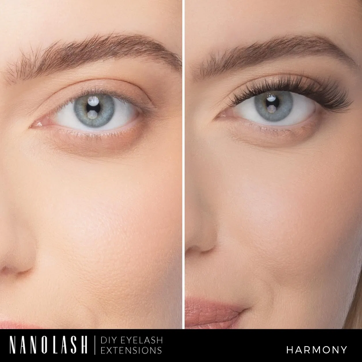 Пучковые ресницы «HARMONY» для наращивания в домашних условиях от Nanolash, 36 шт. Nanolash, Black — фото 2