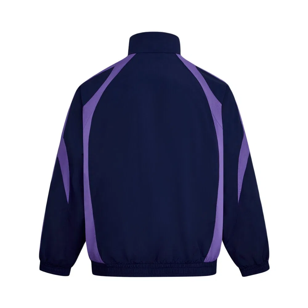 Куртка унисекс темно-синяя/фиолетовая, стойка, средняя плотность Adidas, Dark Blue/Purple — фото 3