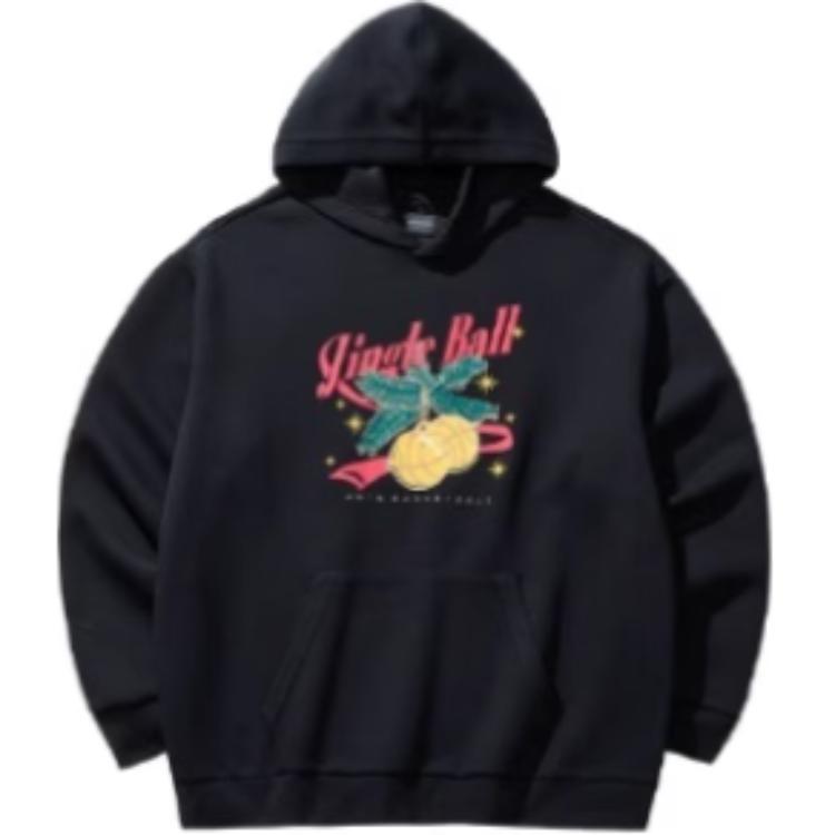 

ANTA Толстовка из баскетбольной коллекции мужская базовая black