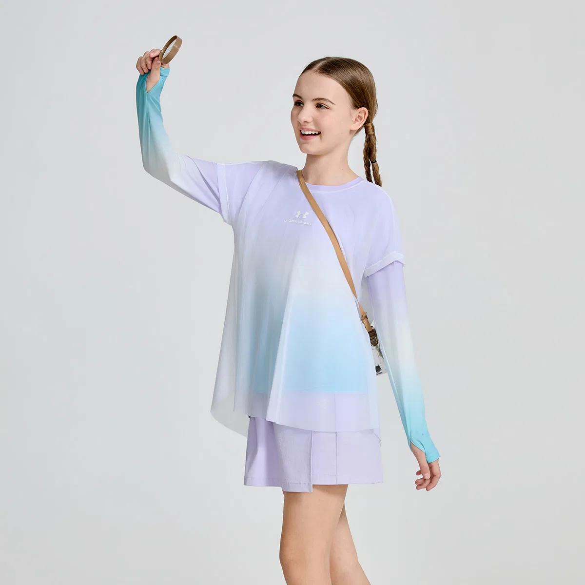 Футболка детская с круглым вырезом Under Armour, Norway Blue All over Print — фото 4