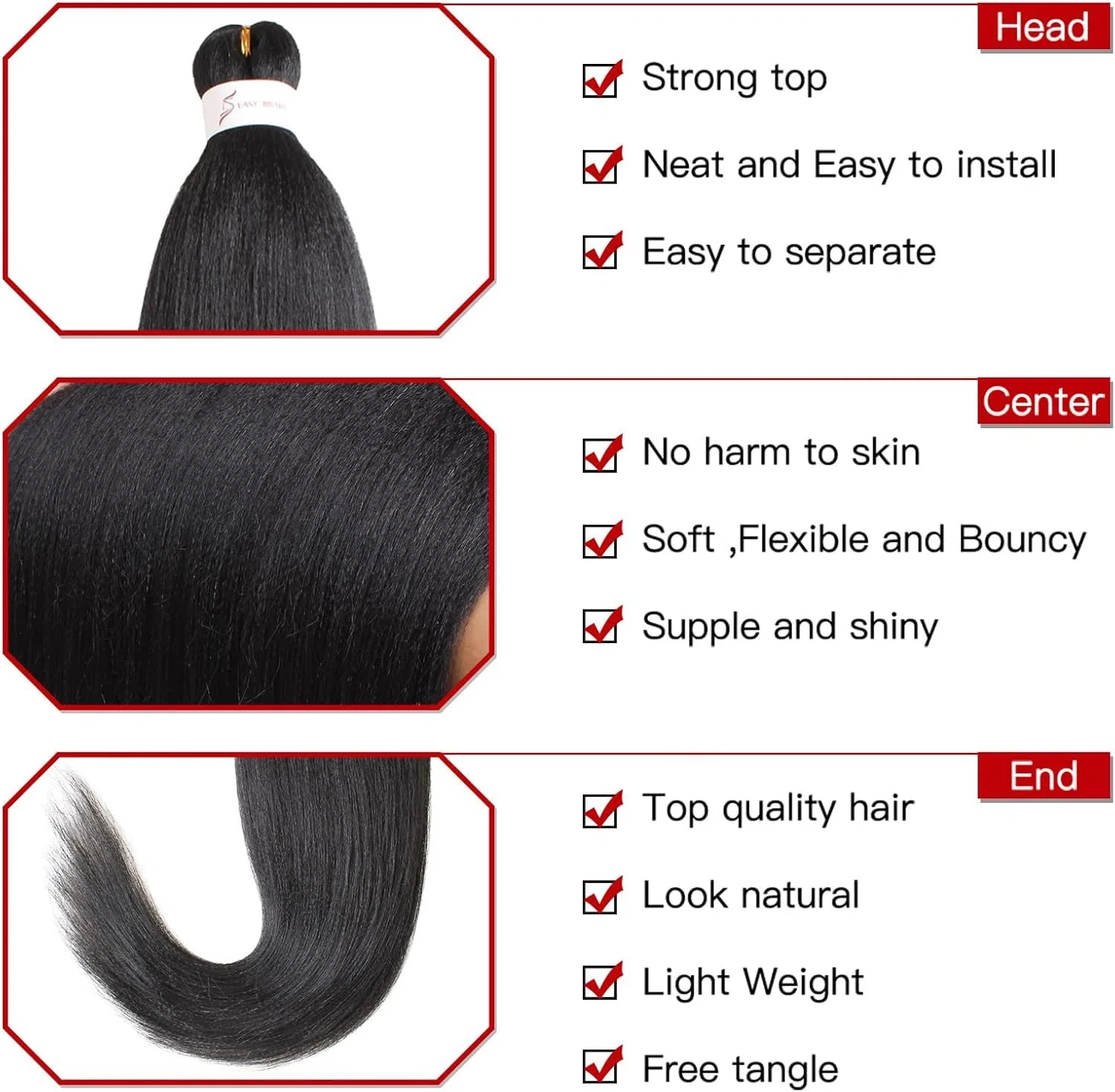Искусственные волосы для плетения «EZ Braid» 26 дюймов от Xtrend Xtrend, 4# — фото 2