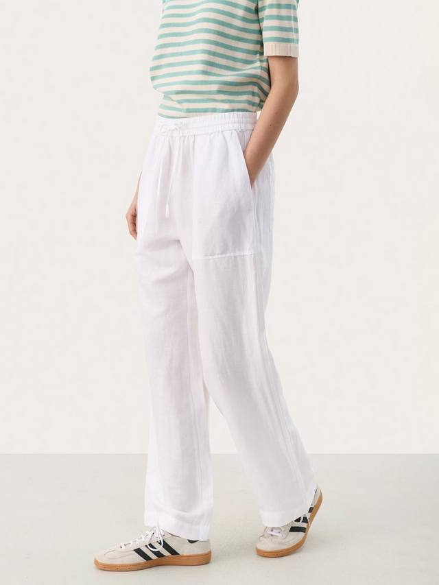 

Широкие брюки из льняной смеси eniola Part Two, цвет Bright White