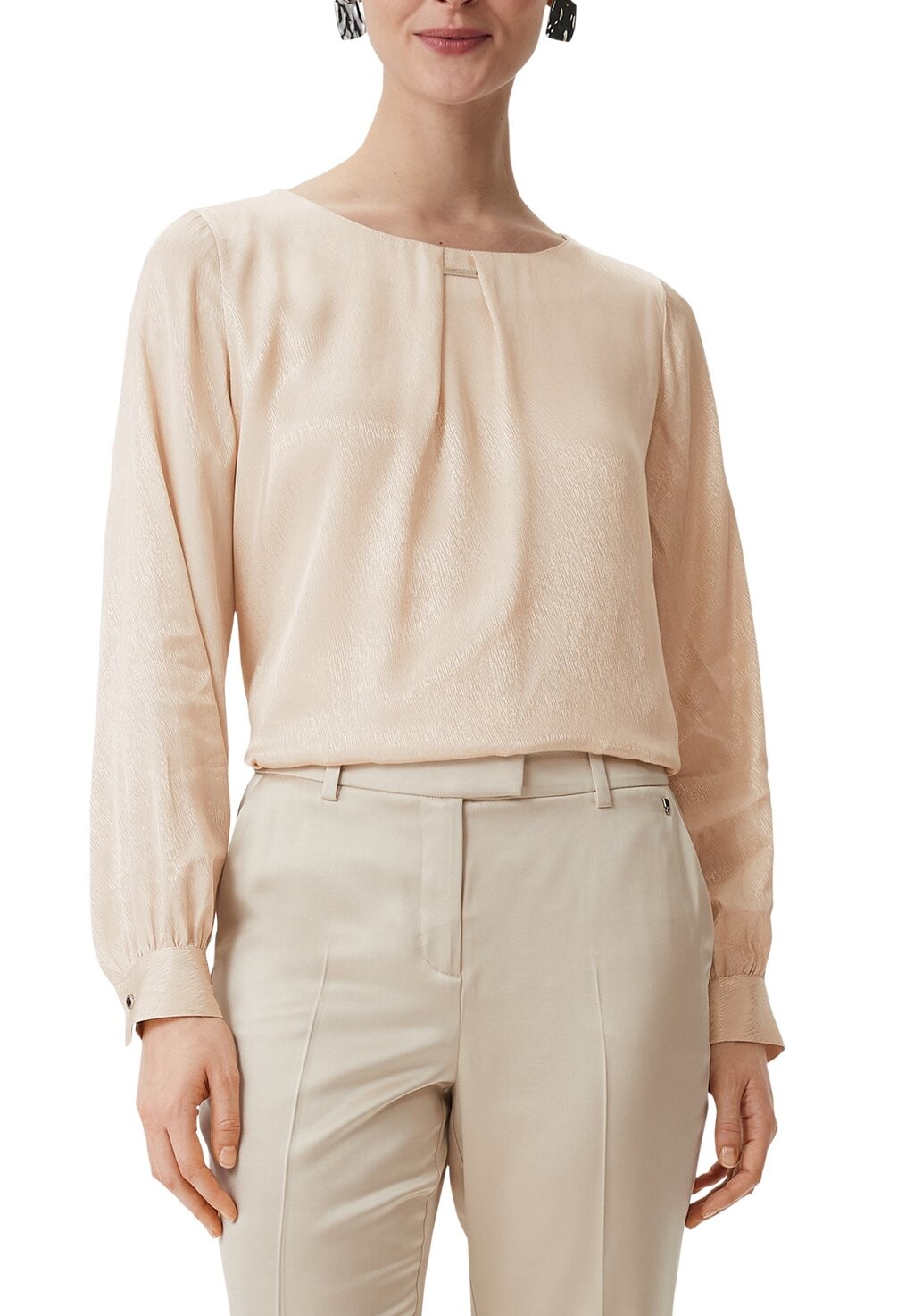 

Блуза AUS STRUKTURIERTEM comma, цвет Mottled Beige