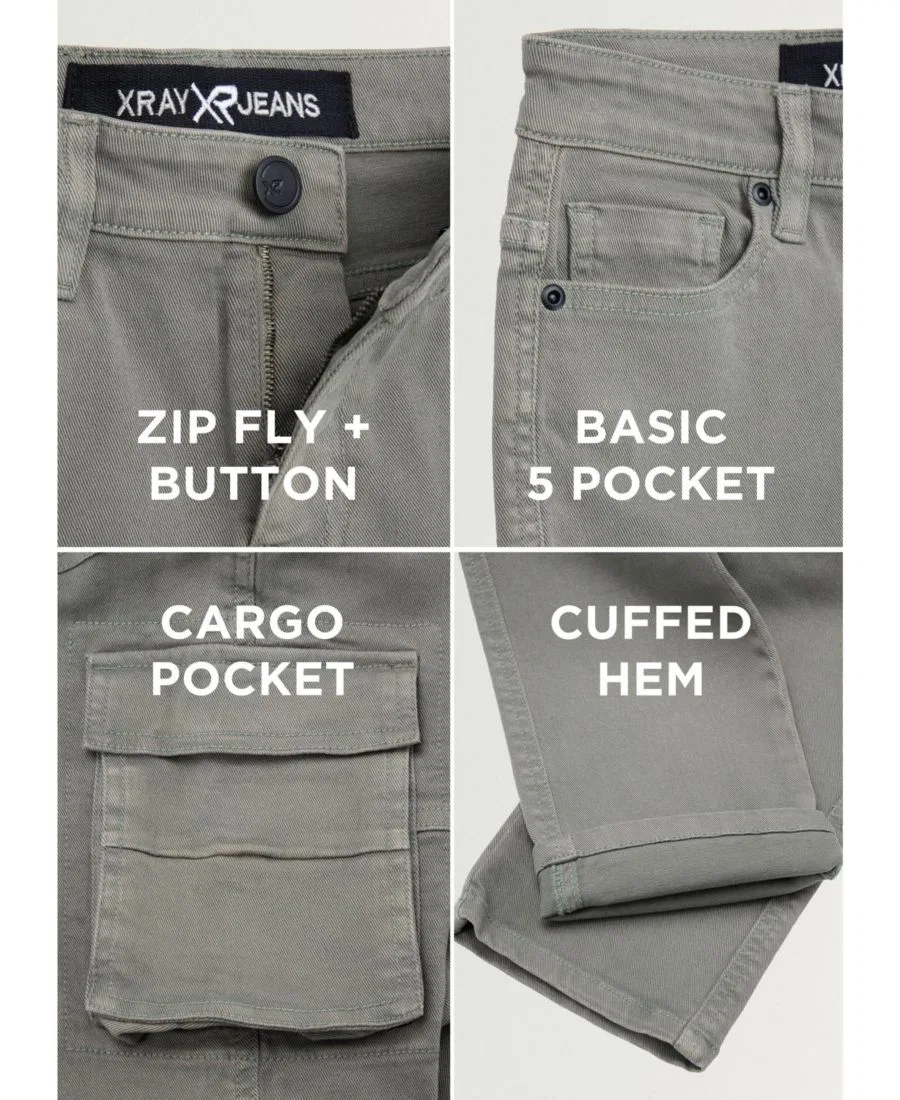 Брюки-карго Flex Slim Fit для мальчиков (20-46 см ) Xray, зеленый — фото 4