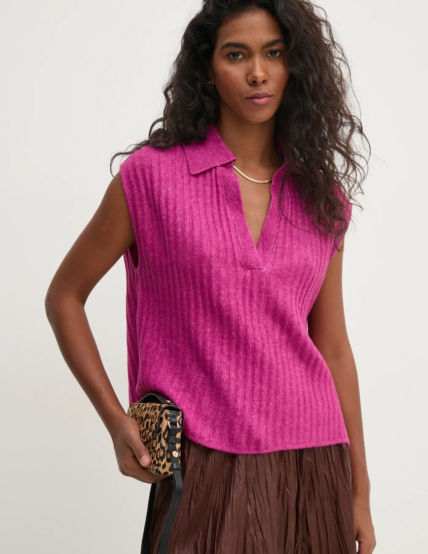 

Жилет с добавлением шерсти Pedro del Hierro, фиолетовый