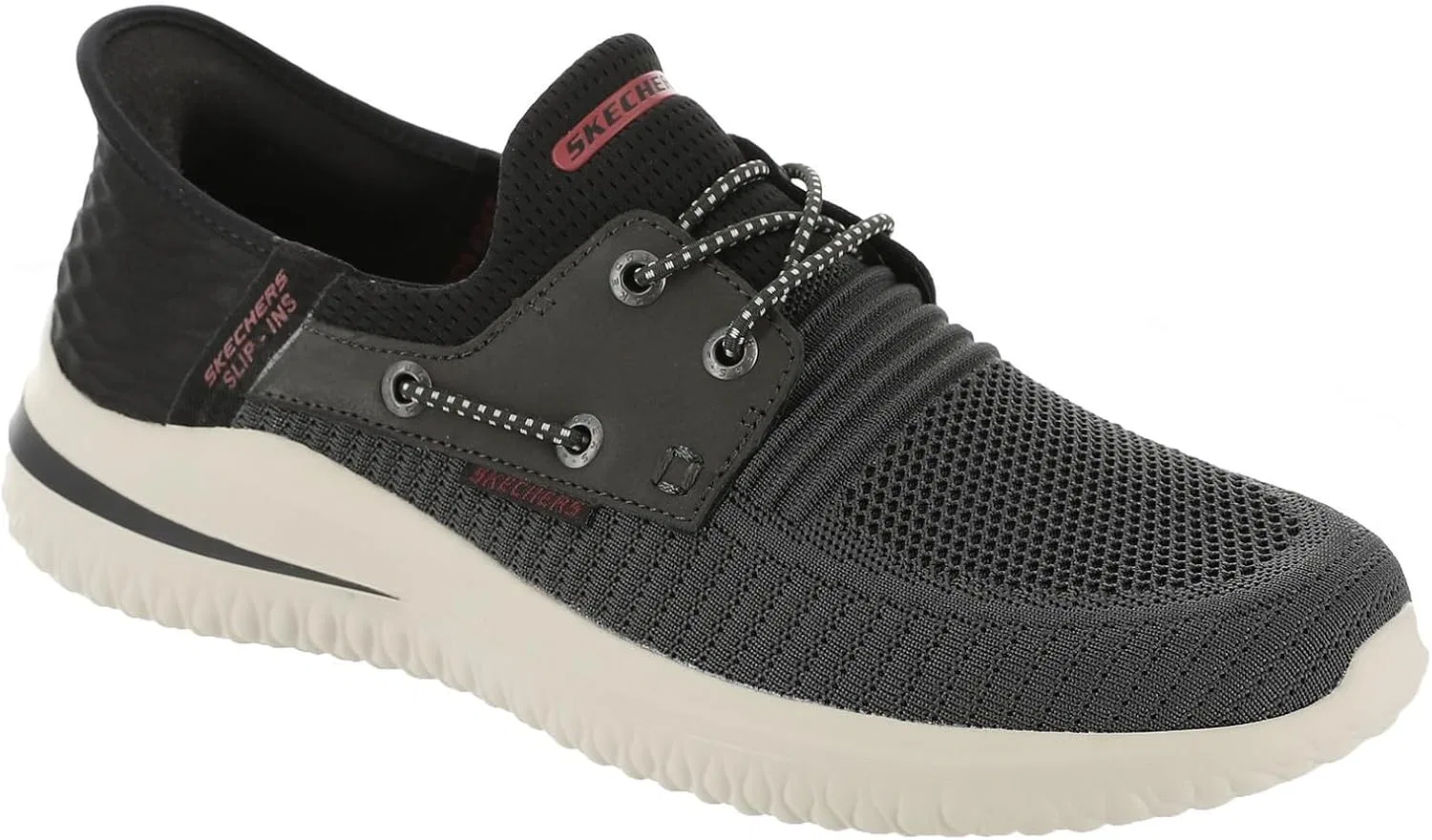 Мужские туфли Skechers Delson 210606 3.0-Roth Low Profile Bungee Lace Slip In, Chbk — фото 2