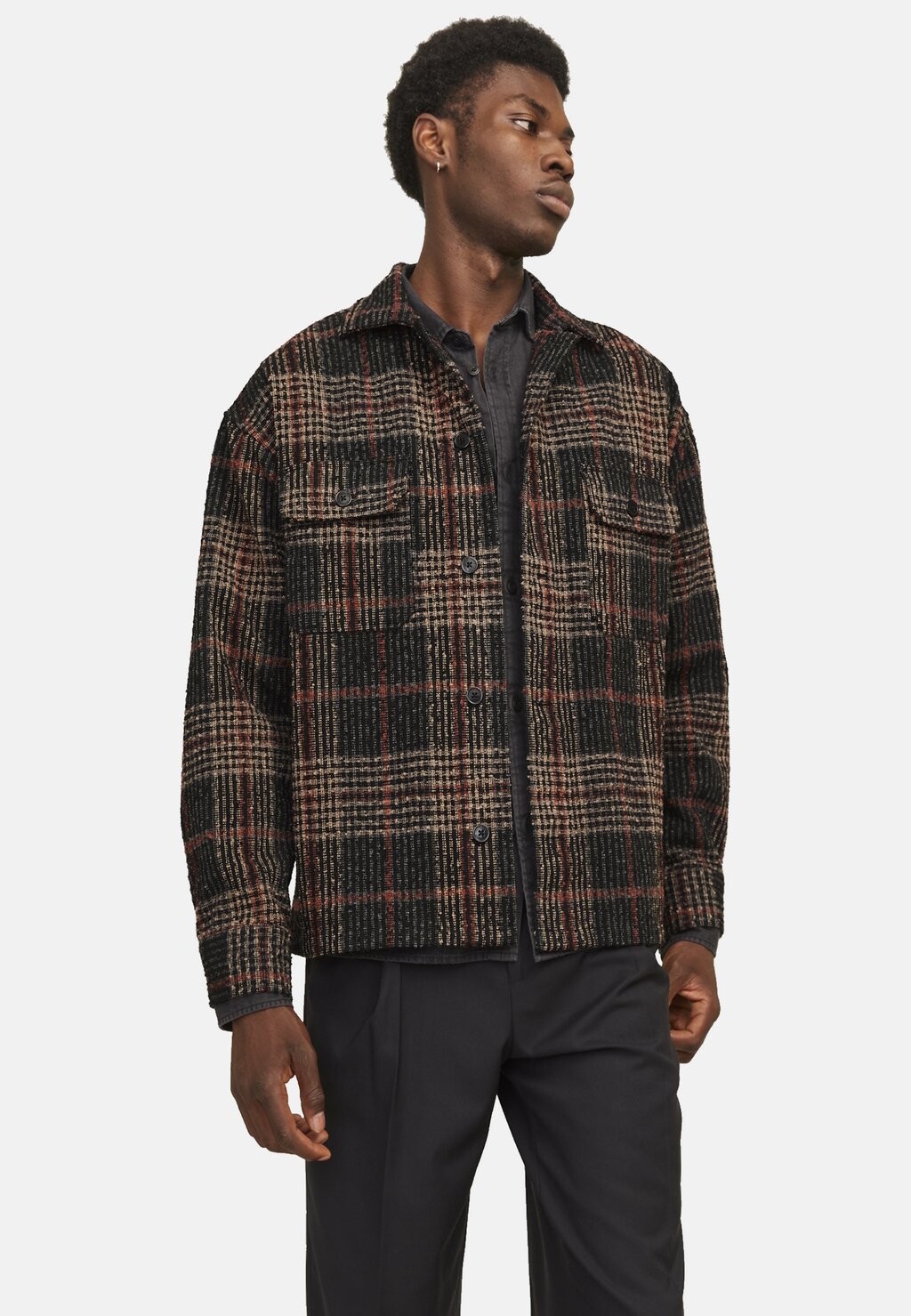

Рубашка ROXBURY BOUCLE Jack & Jones, черный