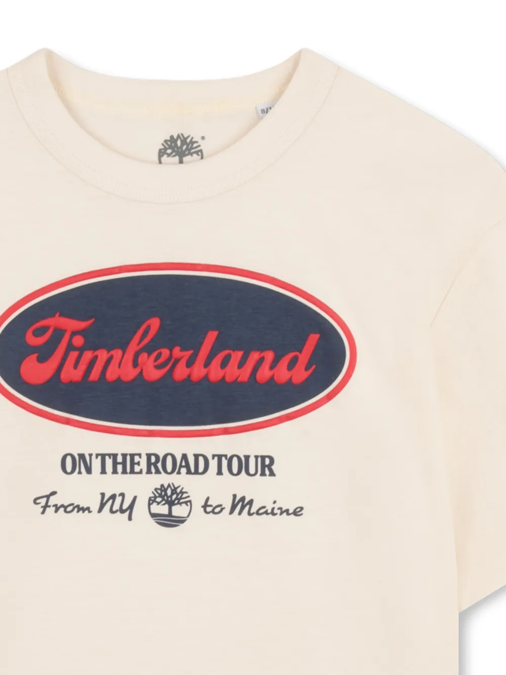 Футболка с графичным принтом Timberland Kids, бежевый — фото 3