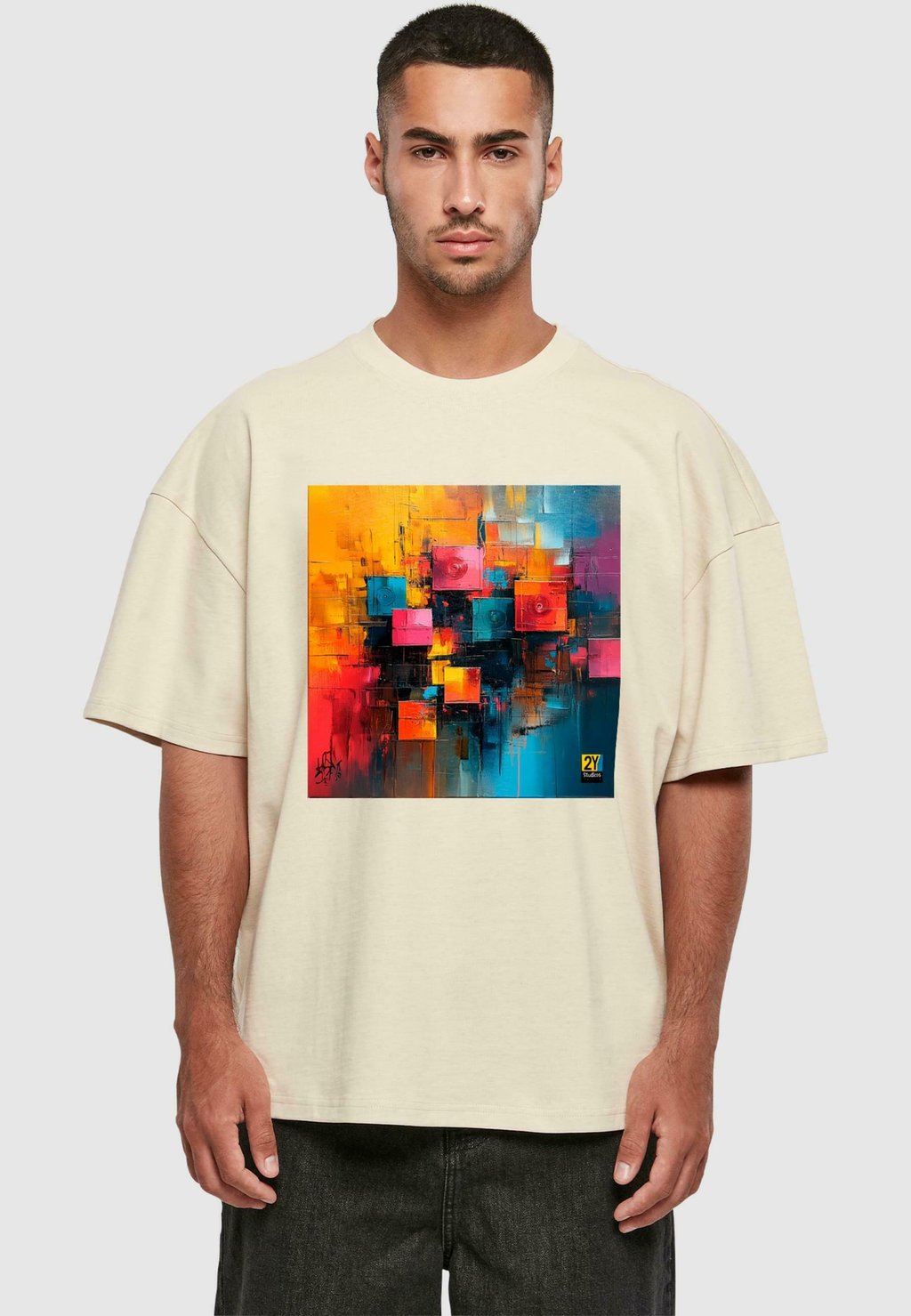 

Футболка с принтом ABSTRACT ART 2Y Studios, бежевый