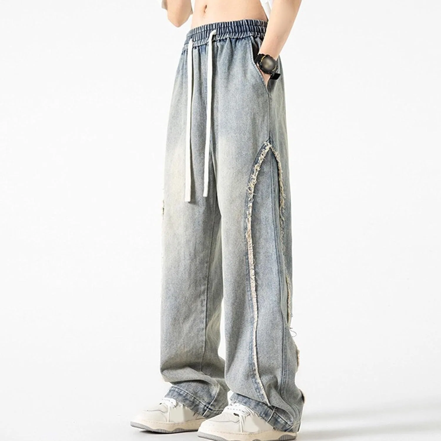 Джинсы свободные, Baggy, Light Blue — фото 2