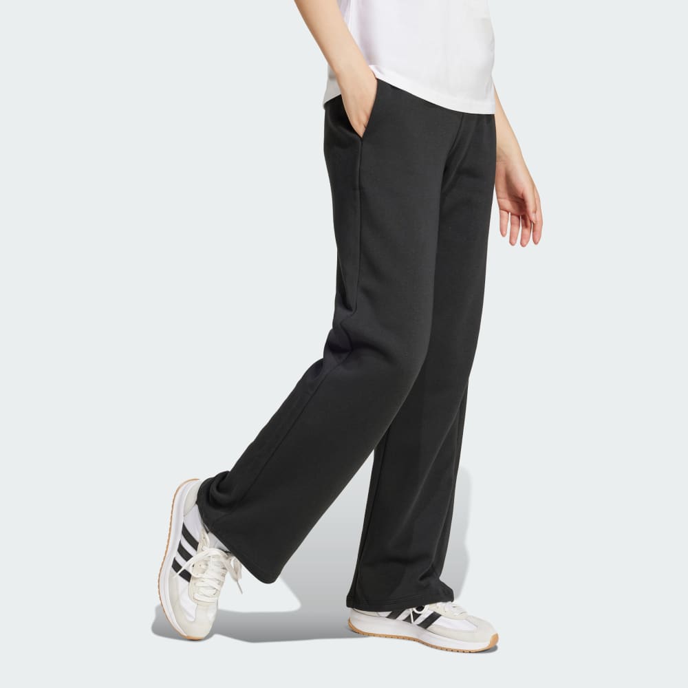 Спортивные брюки Adidas Essentials Small Logo Feel Cozy Open-Hem Pants, черный/белый — фото 3