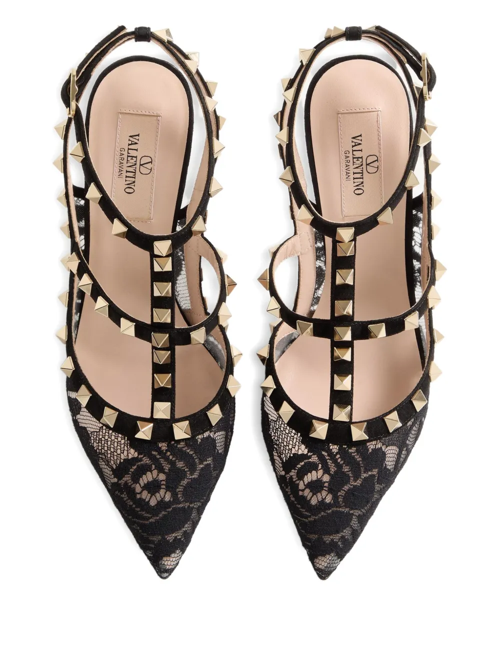 Туфли-лодочки Rockstud на шнуровке с каблуком 100 мм Valentino Garavani, черный — фото 3