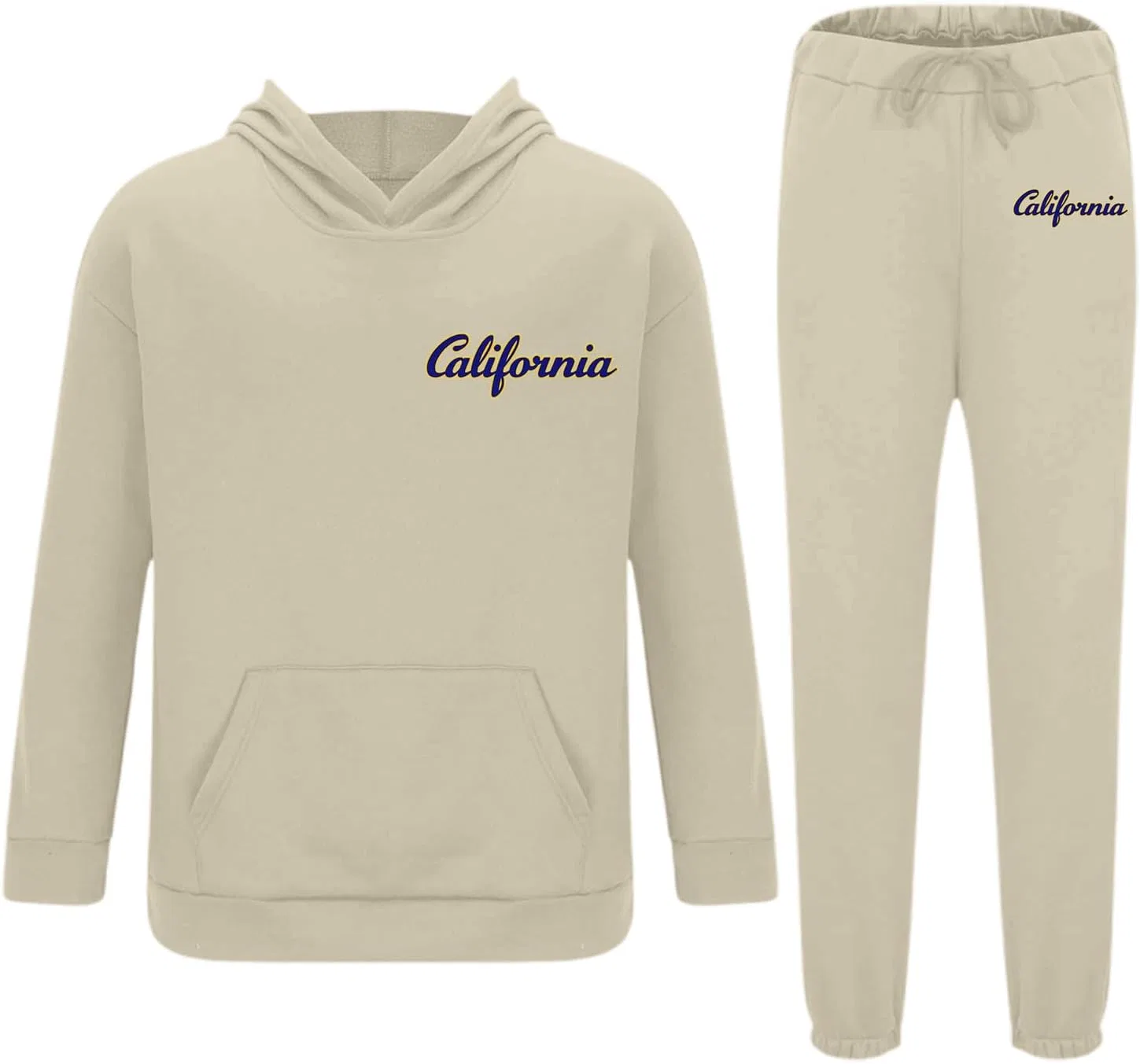 Спортивный костюм 2 предмета, Vintage California, худи и джоггеры, A02-khaki — фото 4