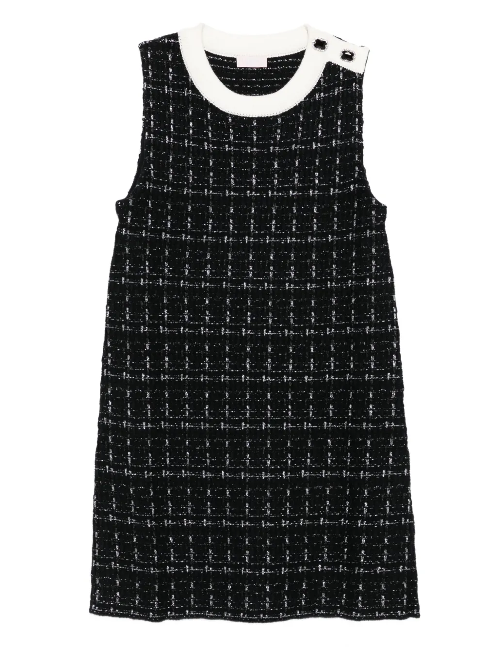 

Твидовое платье мини без рукавов Liu Jo, черный