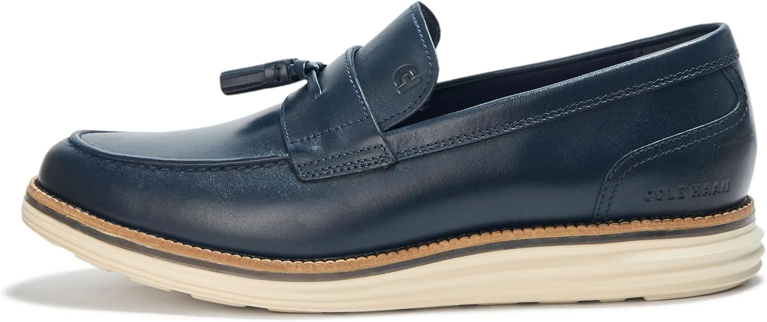 

Мужские лоферы Cole Haan Originalgrand Meridian с кисточками, темно-синий/слоновая кость