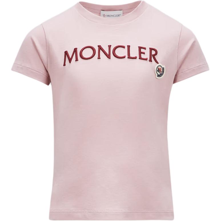 Детская футболка Moncler, розовая — фото 2