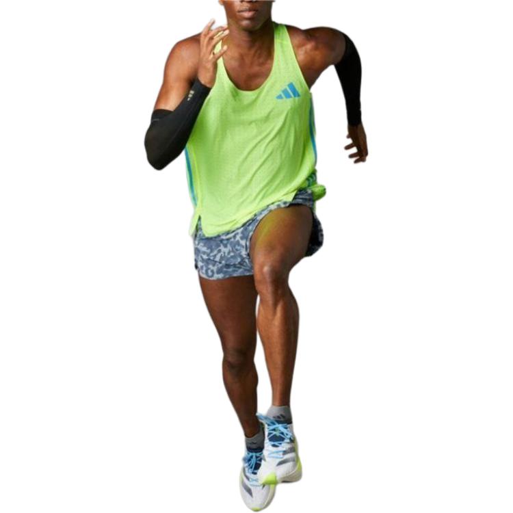Топ adidas Adizero Road to Records Singlet Asia Sizing 'Lucid Lemon' — фото 3