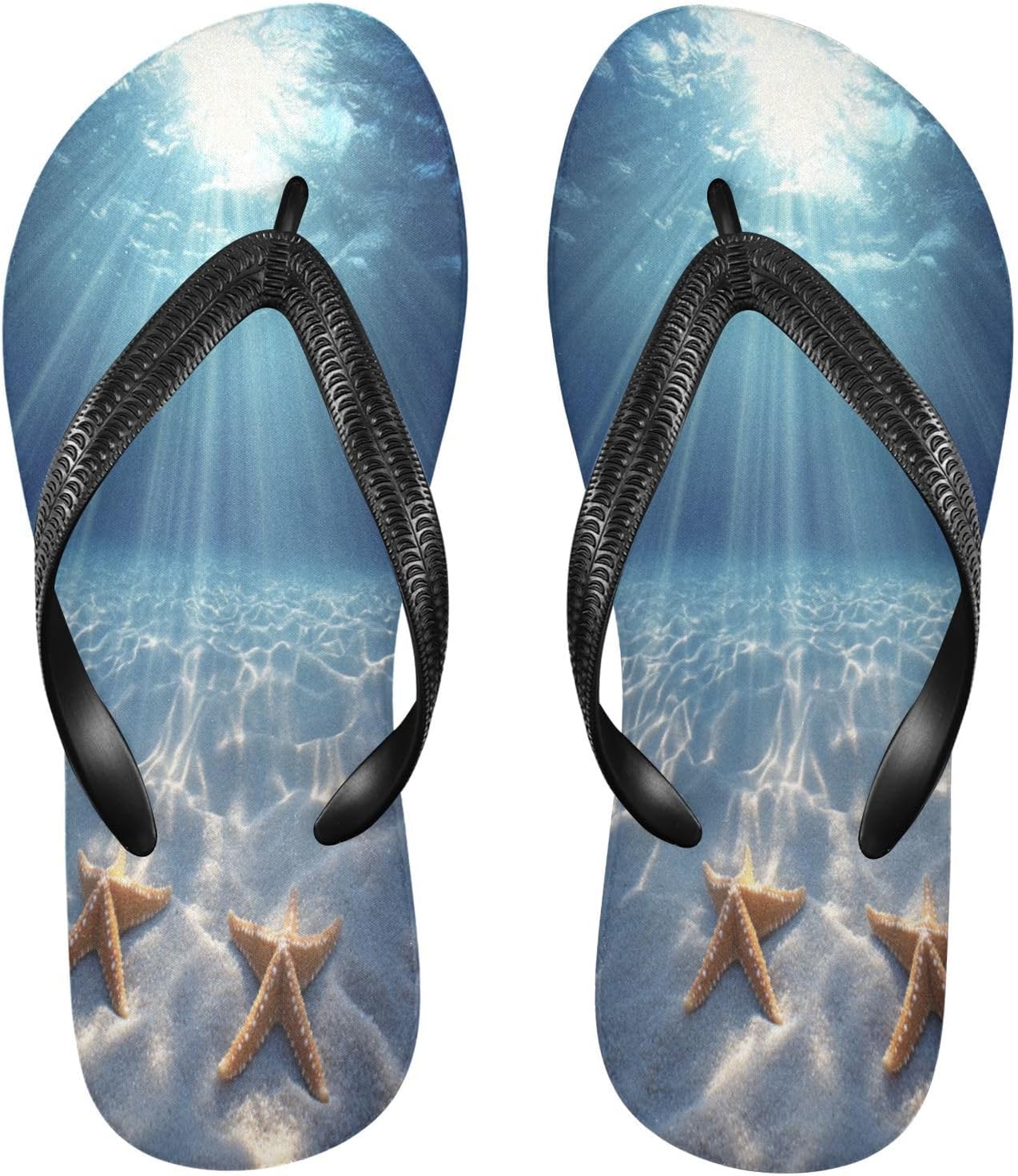 

Морская звезда Песок Под водой Вьетнамки Пляжный душ Тапочки Резиновые Нескользящие Летние Сланцы Обувь для мужчин и женщин Sinestour, Starfish Sand Underwater