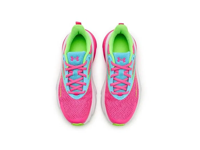 Кроссовки беговые Rogue 6 Under Armour Kids, Pink Rave/Fresco Blue/Hyper Green — фото 3