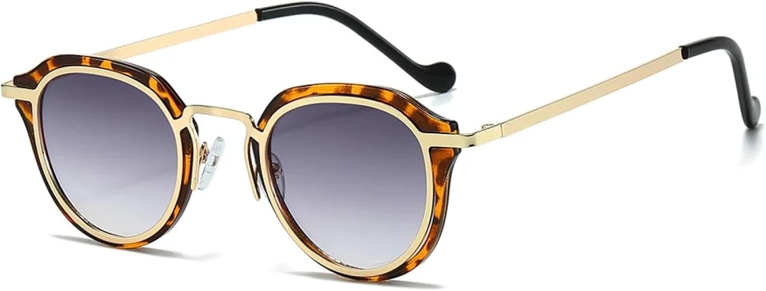 

Солнцезащитные очки с защитой UV400 | Металлическая оправа, цветные линзы | Для женщин и мужчин, для занятий спортом на открытом воздухе и вождения DSVIGF, Leopard Grey